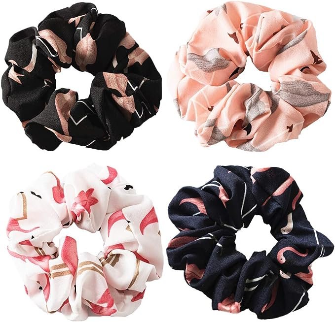 Découvrez les Élastiques à Cheveux Flamingo en Mousseline